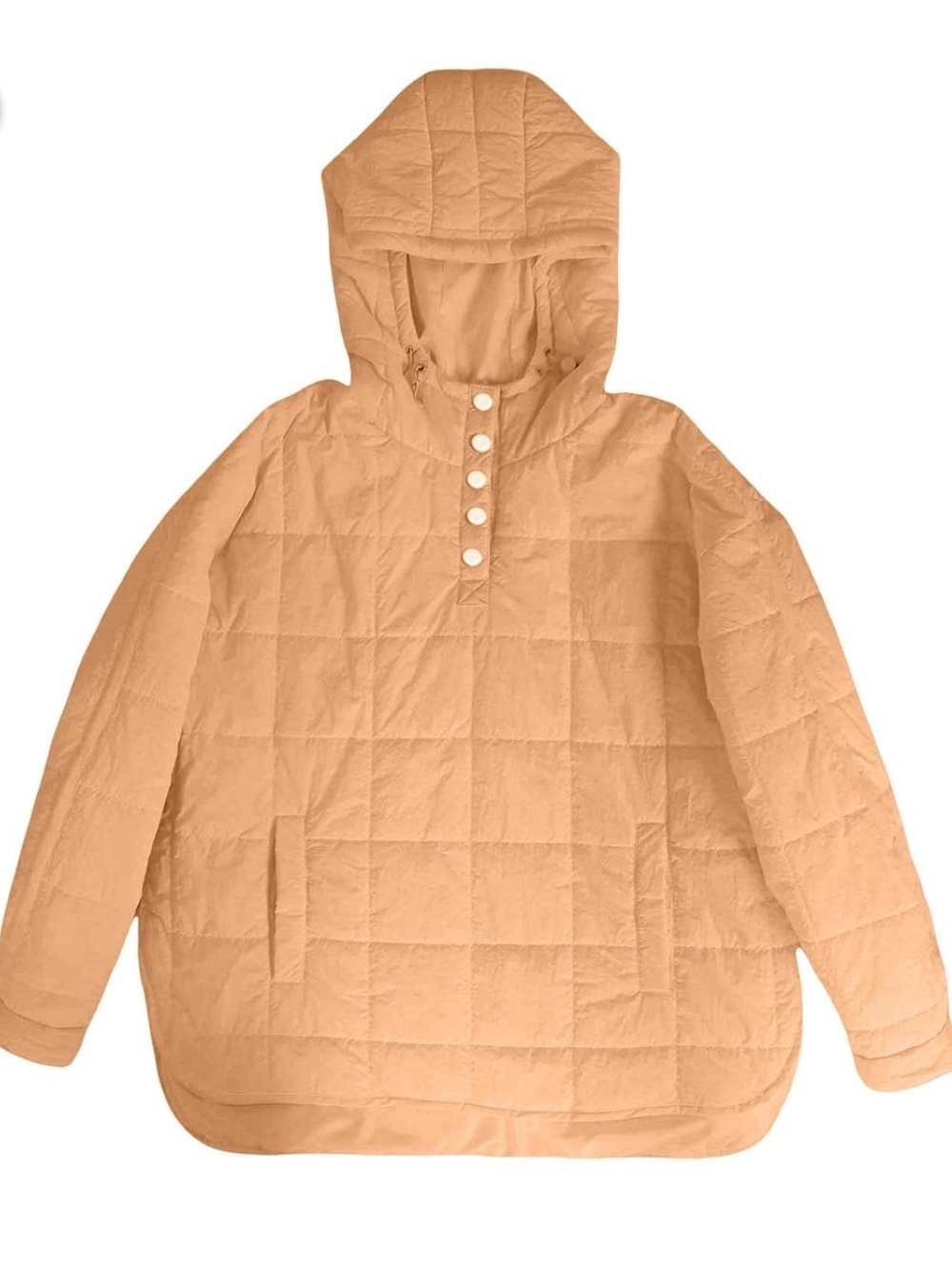 Quilted Hooded Pullover Jacket